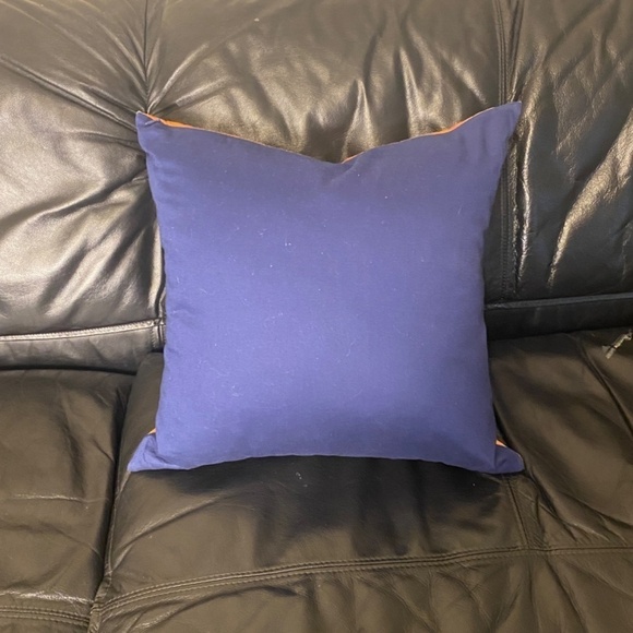 POTTERY BARN Silk Throw Pillow Cover + Down Insert Orange Blue Mandala 18" X 18" - Picture 4 of 12